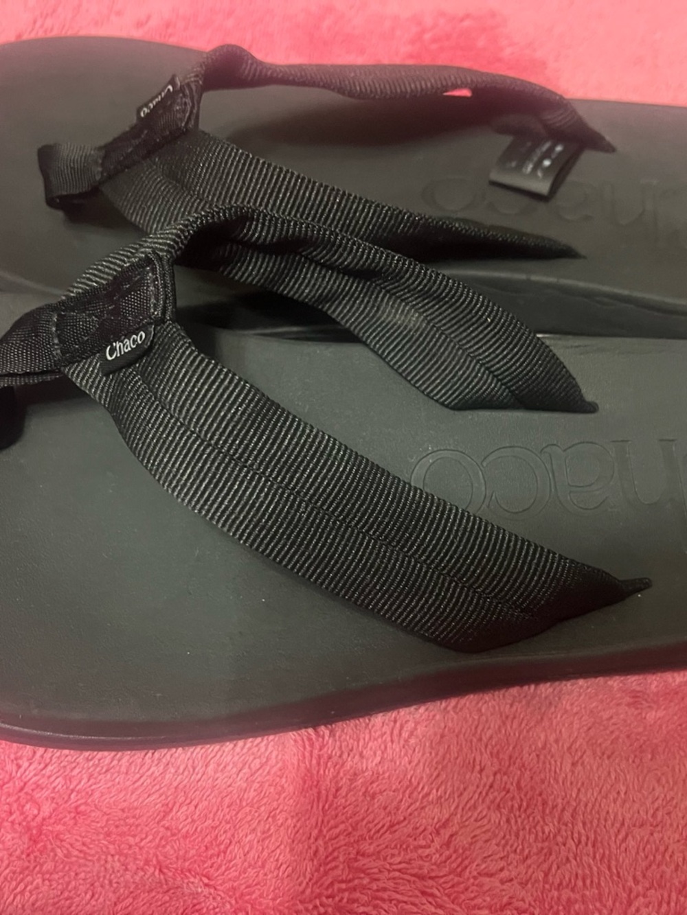 Chaco Women's Black Webbing Flip Sandals